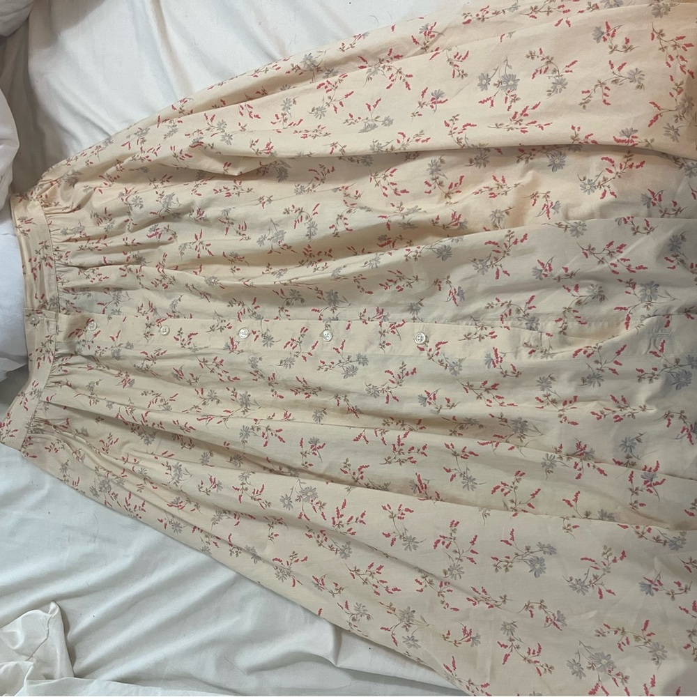 Ralph Lauren Cream Floral A-Line Skirt